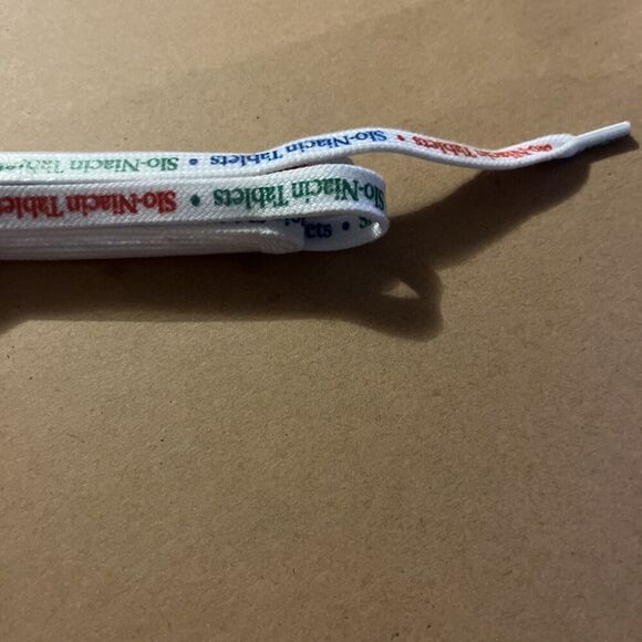 Slo-Niacin Tablets Branded Shoelaces Pharmaceutical Collectible Drug Rep Promo - Picture 3 of 4